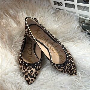Sam Edelman Animal Print Pointed Flats